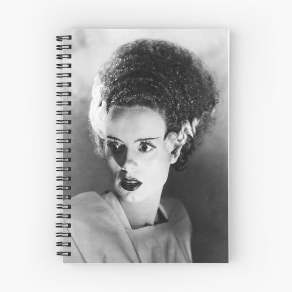 Item preview, Bride of Frankenstein, Black and White, Creepy Vintage Halloween Art designed and sold by vintagevivian.