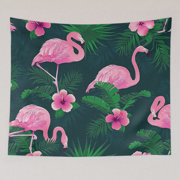 Item preview, Flamingo Hibiscus Tropical Leaves designed and sold by cleaporter.