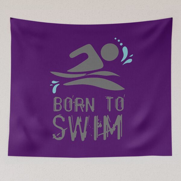 Item preview, Wild open water swimming, winter bathers.  Born to Swim for swimmer lovers. Caroline Laursen original  designed and sold by Caroline Laursen.
