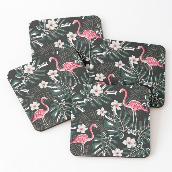 Item preview, Flamingo Palm Leaves Plumeria designed and sold by cleaporter.
