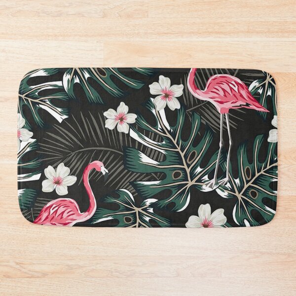 Item preview, Flamingo Palm Leaves Plumeria designed and sold by cleaporter.