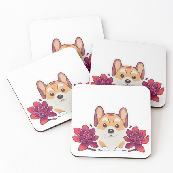 Item preview, Red Succulent Corgi designed and sold by Paint-of-Heart.