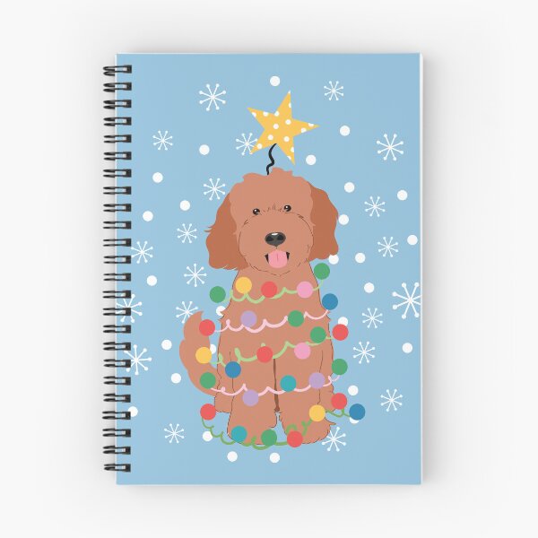 Item preview, Red Ruby Goldendoodle Christmas Tree designed and sold by Lulupainting.