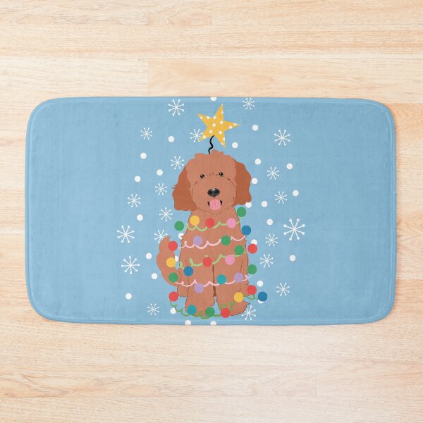 Item preview, Red Ruby Goldendoodle Christmas Tree designed and sold by Lulupainting.