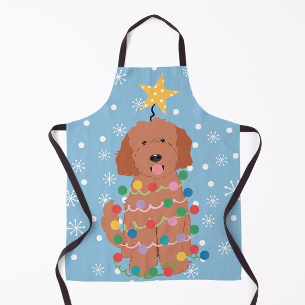 Item preview, Red Ruby Goldendoodle Christmas Tree designed and sold by Lulupainting.