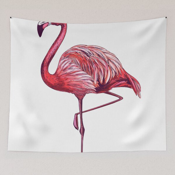 Artikelvorschau, Stehender Flamingo entworfen und verkauft von cleaporter.