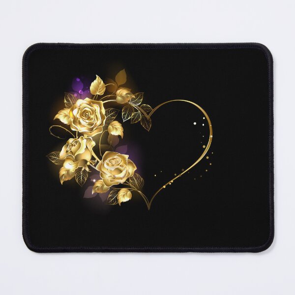 Item preview, Heart with Golden Roses designed and sold by Blackmoon9.