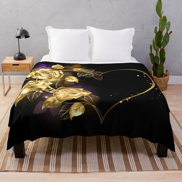 Item preview, Heart with Golden Roses designed and sold by Blackmoon9.