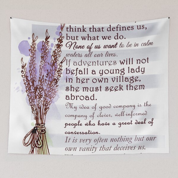 Item preview, Jane Austen multiple quotes in pretty design designed and sold by Deborah Smith.