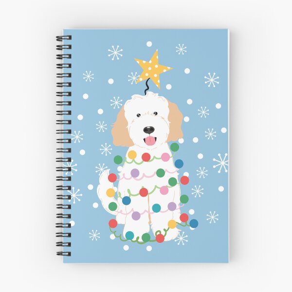 Item preview, White Cream Goldendoodle Christmas Tree designed and sold by Lulupainting.