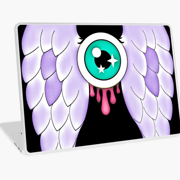 Pastel Goth | Winged Eye | Black Laptop Skin