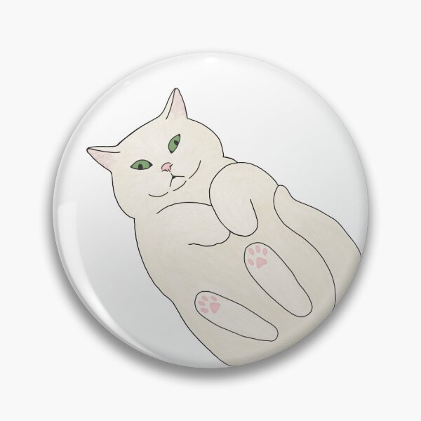 Item preview, White Cat Loaf From Below designed and sold by BluebellPainter.