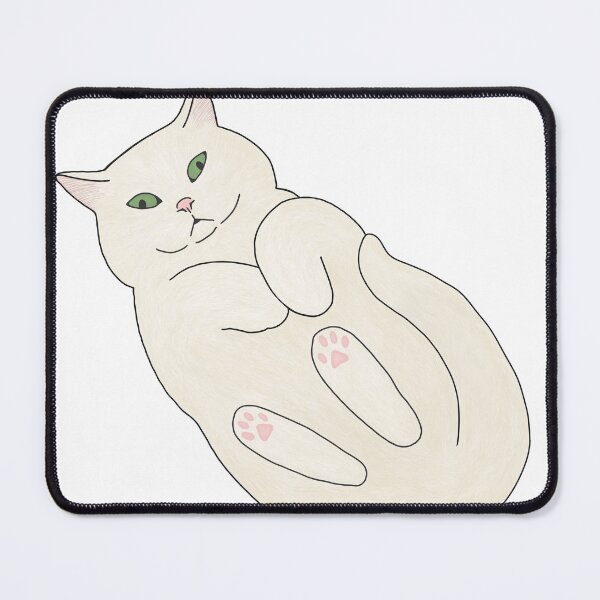 Item preview, White Cat Loaf From Below designed and sold by BluebellPainter.