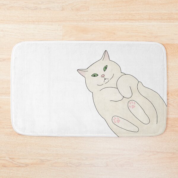 Item preview, White Cat Loaf From Below designed and sold by BluebellPainter.