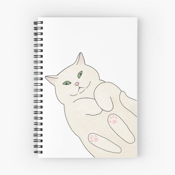 Item preview, White Cat Loaf From Below designed and sold by BluebellPainter.