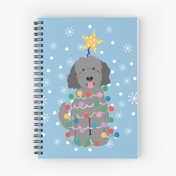 Artikelvorschau, Grauer Goldendoodle-Weihnachtsbaum entworfen und verkauft von Lulupainting.