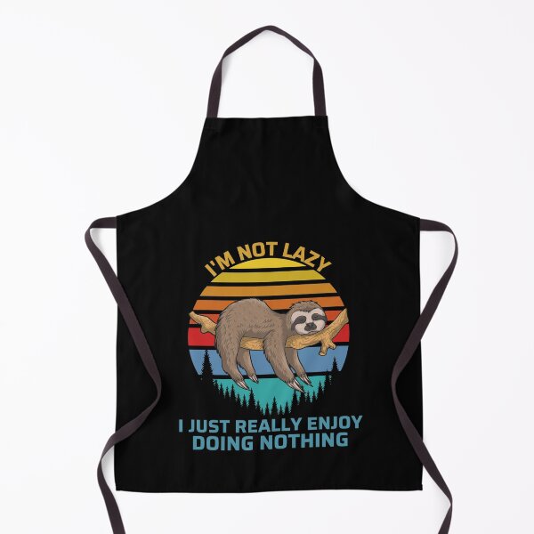 Item preview, I'm Not Lazy I Just Really Enjoy Doing Nothing Retro Sloth designed and sold by RockBeeDesigns.