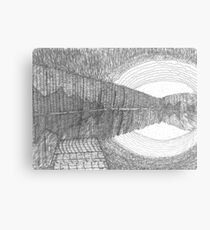 Forrest and Lake at Dusk Metal Print