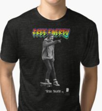 The Last Cavern - Tesla Skate, Dark Wear Tri-blend T-Shirt