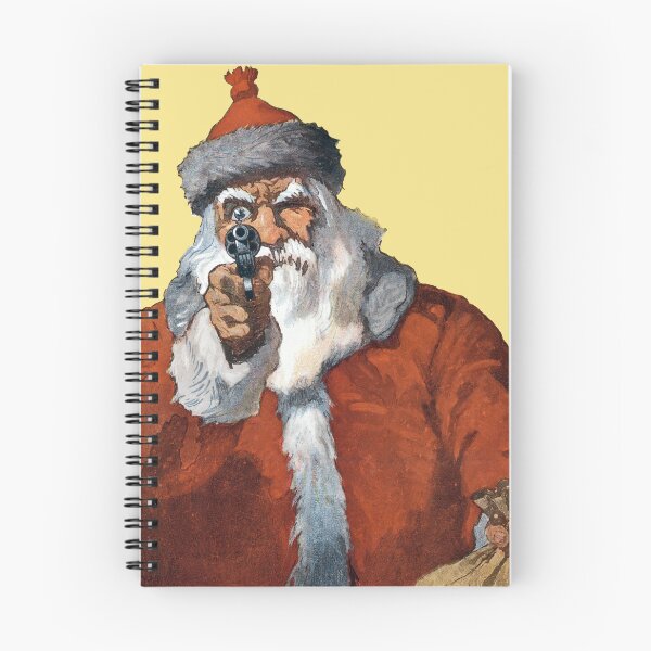 Item preview, "Hands up!" Santa Claus Pointing a Handgun. designed and sold by VintageBob.
