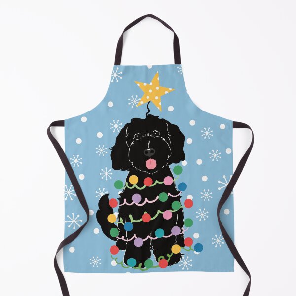 Item preview, Black Goldendoodle Christmas Tree designed and sold by Lulupainting.