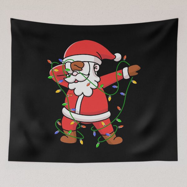 Item preview, Christmas 2022 :Christmas Quotes for Friends |Santa Claus wrapped in Christmas lights   designed and sold by sweary12.