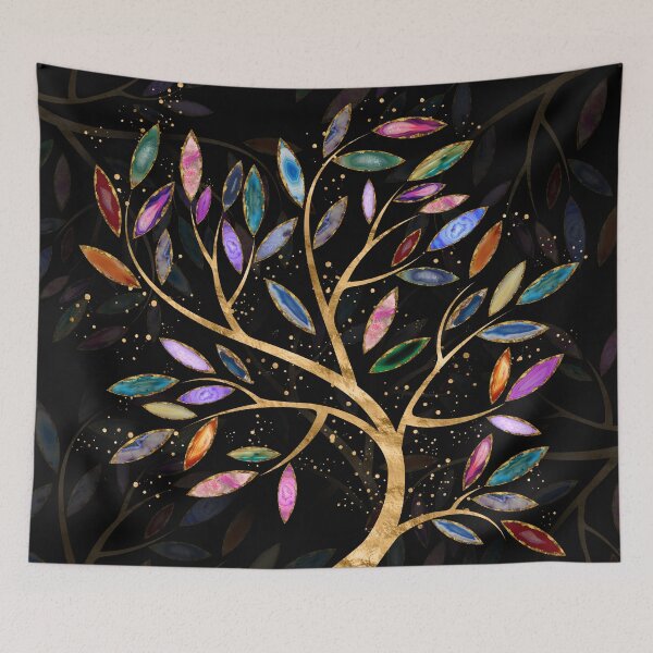 Item preview, Golden Tree Branch Geode Leaves designed and sold by k9printart.