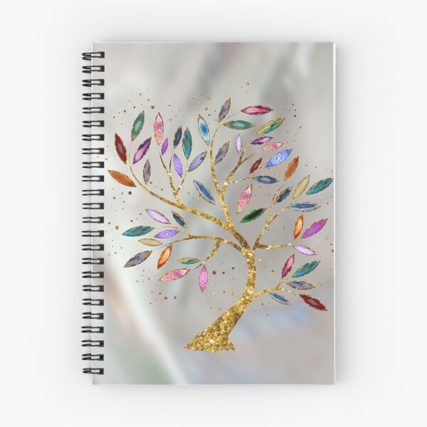 Item preview, Golden Tree Branch Geode Leaves on pearl designed and sold by k9printart.
