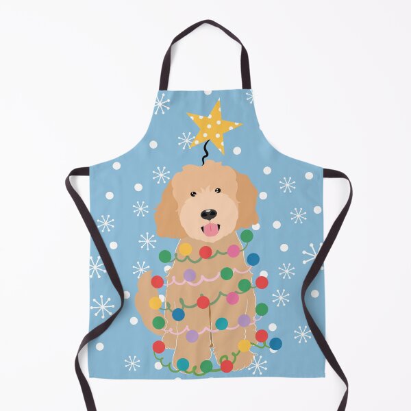 Item preview, Apricot Blonde Goldendoodle Christmas Tree designed and sold by Lulupainting.