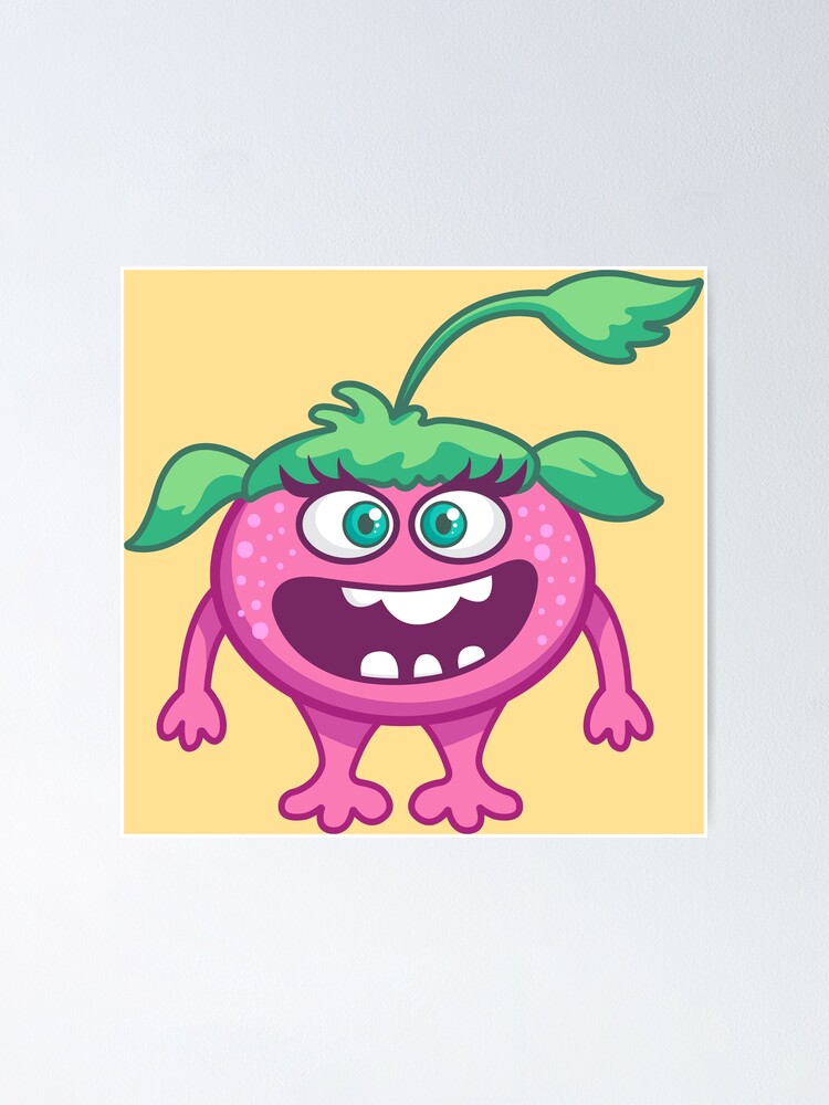 "cute pink monster female" Poster for Sale by yudabento Redbubble