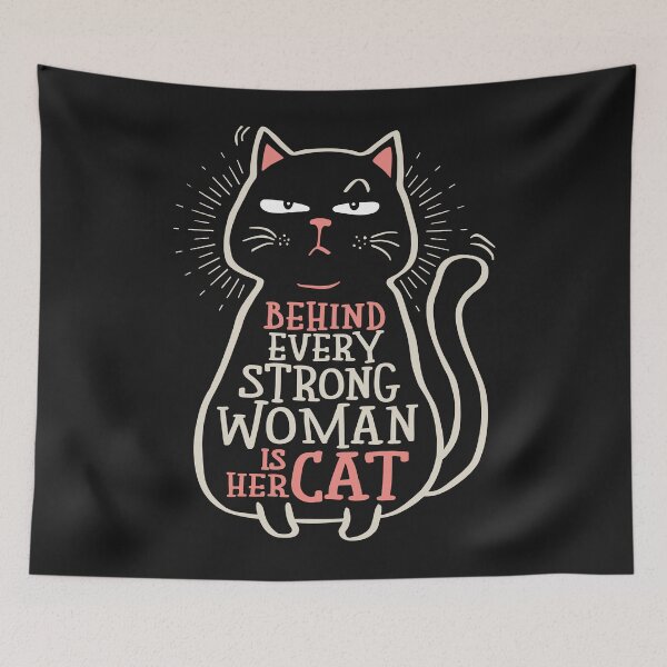 Item preview, Behind Every Strong Woman is Her Cat - Cat Lover designed and sold by ZoraidaLandrua.