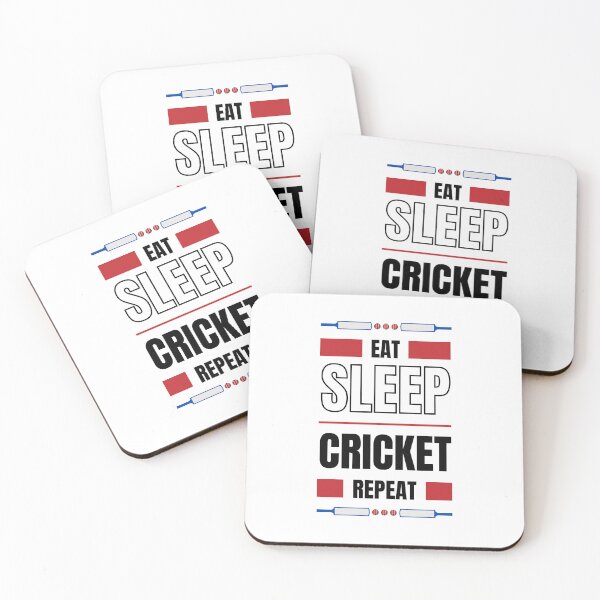Artikelvorschau, Eat Sleep Cricket Repeat Sports Cricket-Teamspieler entworfen und verkauft von CandyDroidMerch.