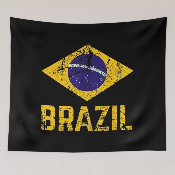 Item preview, BRAZIL BRASIL Flag Vintage Distressed BRAZIL  designed and sold by knjisapueyesq.