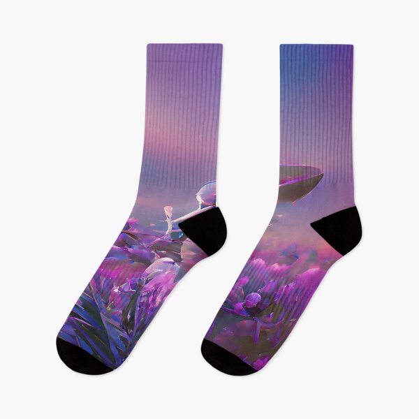 Item preview, Lavender Flower Field Purple and Blue Sky Abstract designed and sold by deniselynnimage.
