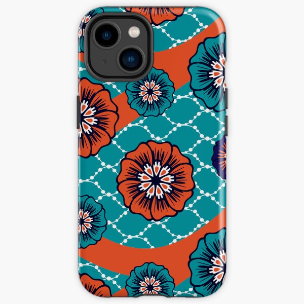 African ethnic traditional blue pattern iPhone Tough Case