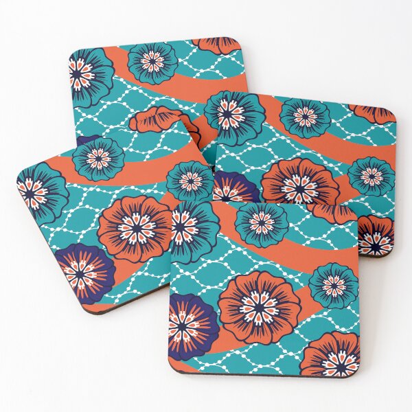 Item preview, African ethnic traditional blue pattern designed and sold by CuteBeeDesign.
