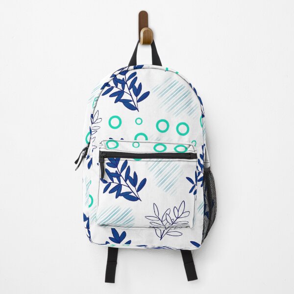 Item preview, Simple and clear aesthetic blue and white leaves together with turquoise bubbles  designed and sold by Diavers-store.