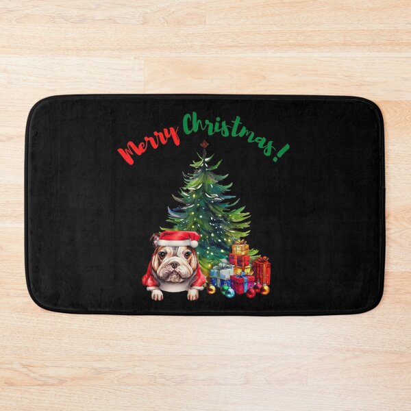 Item preview, Feliz navidad buldog y arbol de navidad designed and sold by HarriPaloma.