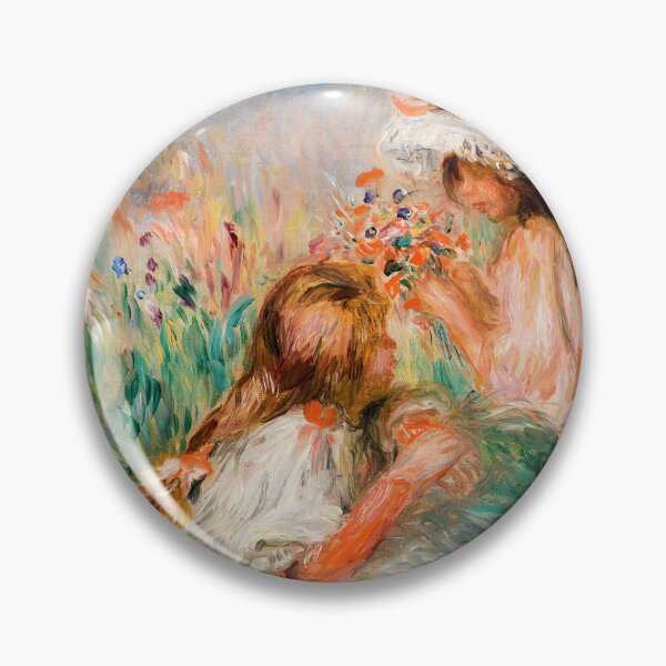 Item preview, Girls in the Grass Arranging a Bouquet by Pierre-Auguste Renoir designed and sold by InHerits.