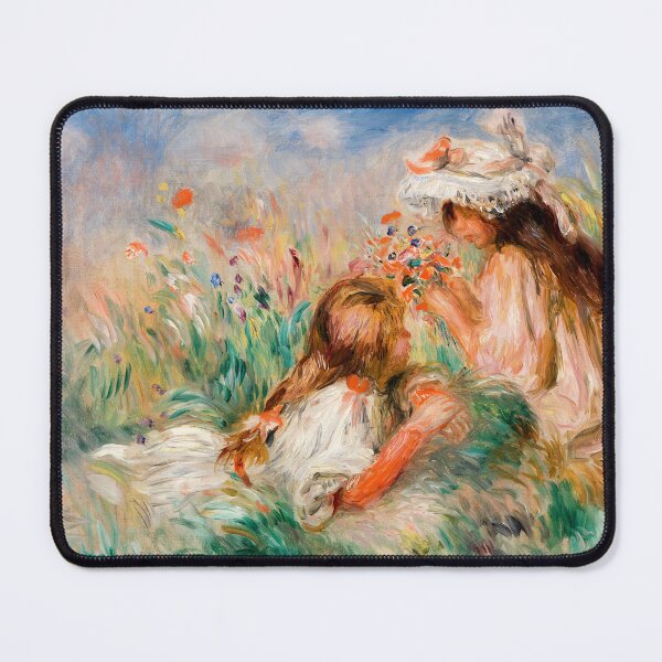 Item preview, Girls in the Grass Arranging a Bouquet by Pierre-Auguste Renoir designed and sold by InHerits.