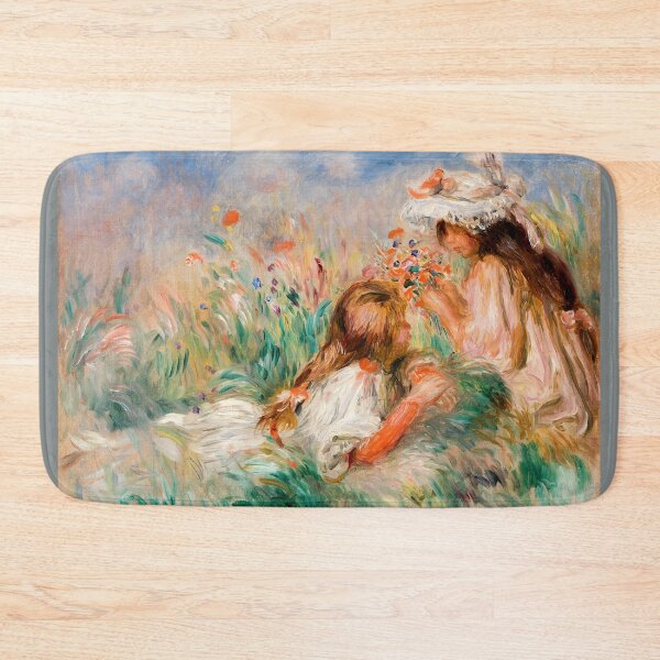 Item preview, Girls in the Grass Arranging a Bouquet by Pierre-Auguste Renoir designed and sold by InHerits.