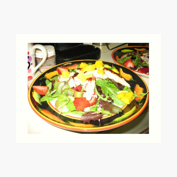 Mango Chicken Salad Art Print