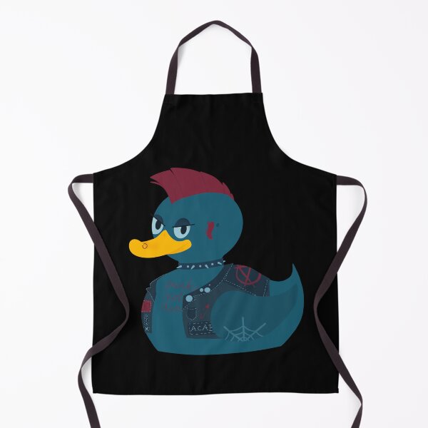 Item preview, Punk Blue Duck with a Vest a Mohawk Tattoos and Piercings Punk's Not Dead ACAB, Anarchy Black Flag designed and sold by marie-inks.