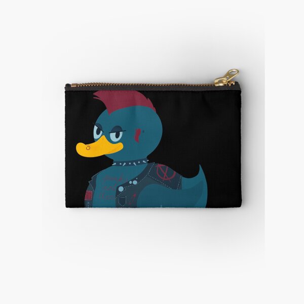 Item preview, Punk Blue Duck with a Vest a Mohawk Tattoos and Piercings Punk's Not Dead ACAB, Anarchy Black Flag designed and sold by marie-inks.
