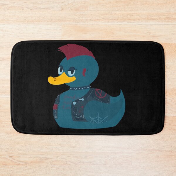 Item preview, Punk Blue Duck with a Vest a Mohawk Tattoos and Piercings Punk's Not Dead ACAB, Anarchy Black Flag designed and sold by marie-inks.