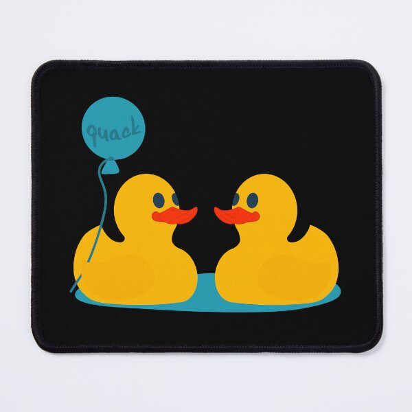 Item preview, Two little yellow rubber ducks with a blue quack balloon designed and sold by marie-inks.