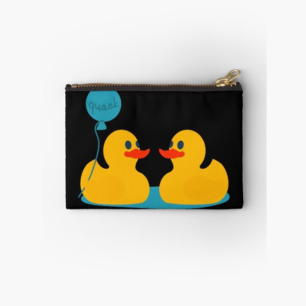 Item preview, Two little yellow rubber ducks with a blue quack balloon designed and sold by marie-inks.