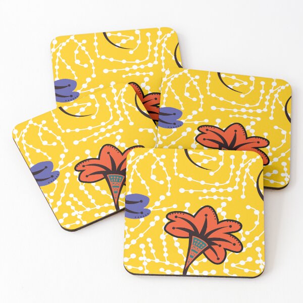Item preview, African ethnic traditional yellow pattern. designed and sold by CuteBeeDesign.