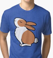 Proud Dutch Rabbit ... Brown and White Tri-blend T-Shirt