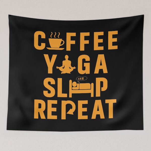 Item preview, Coffee Yoga Sleep Repeat designed and sold by amishacreates.